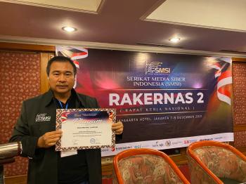 SMSI Lampung  Raih Penghargaan di Rakernas II 